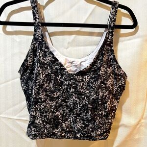 Lululemon Black with white flowers bralette